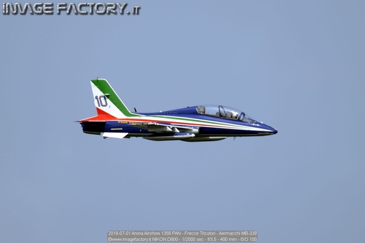 2018-07-01 Arona Airshow 1358 PAN - Frecce Tricolori - Aermacchi MB-339